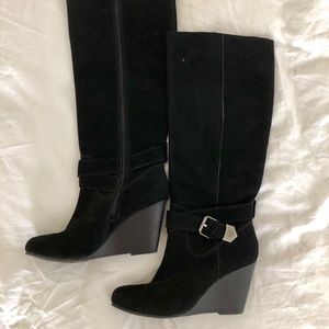 BCBG black Suede Boots